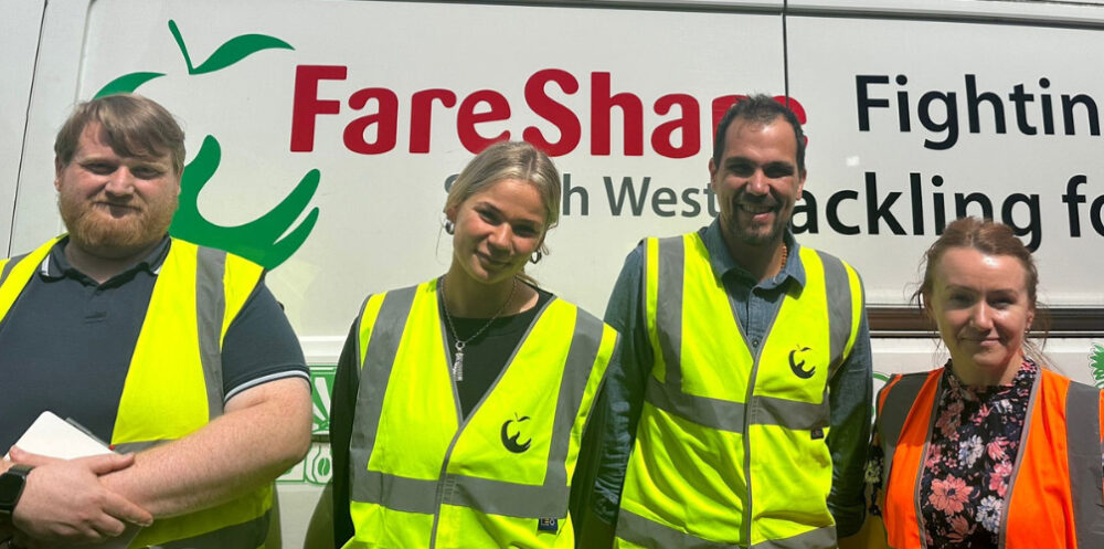 Team from Langford helping out FareShare - the UK’s largest food charity